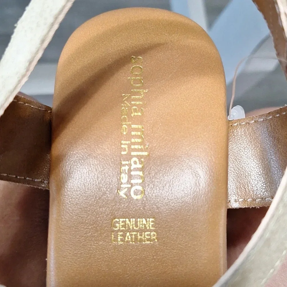 Sophia Milano NEW Made In Italy Bohemian Coquette Platform Chunky Y2K Heels Sz.9